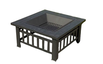 Complete Outdoor BBQ Grill Set – Courtyard Barbecue Grill, Heating Table and Cooking Rack for Family Gatherings, Parties and Backyard Entertaining
