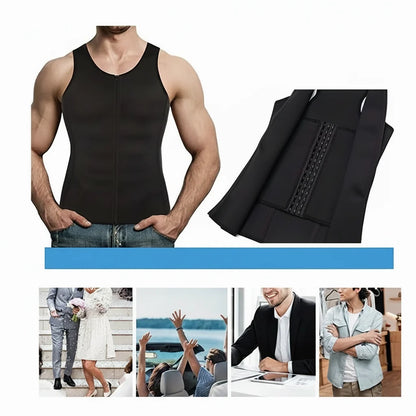 Men's Compression Shapewear Vest - Slimming Waist Trainer Top for Body Sculpting, Support and Everyday Confidence