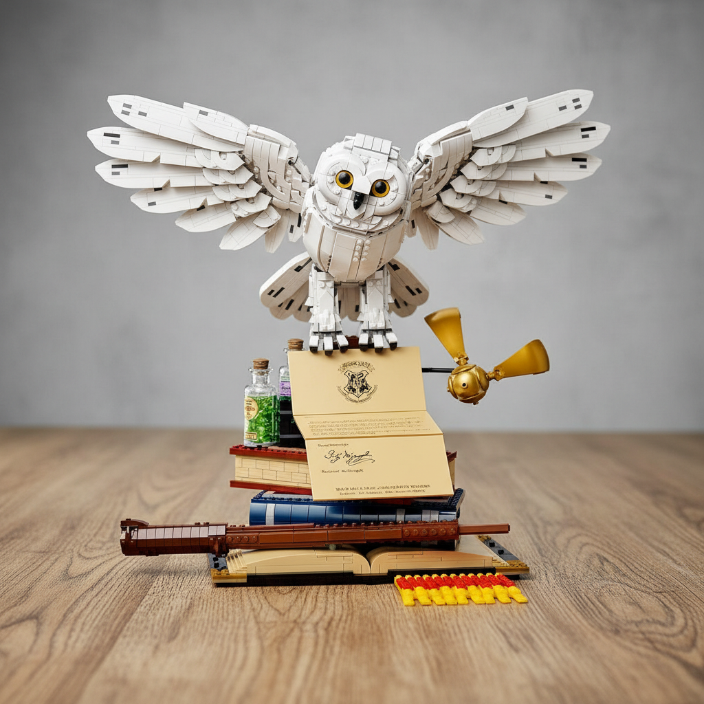 Magic Owl Building Block Set – Miniature Assembly Model Toy for Creative Display, Kids Educational Play and Collector Gifts