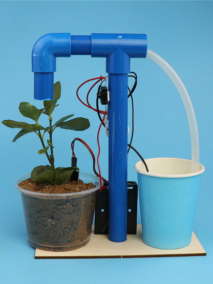 STEM Automatic Plant Watering Kit – DIY Physics Science Experiment Toy for Children, Educational Technology Project and Creative Learning