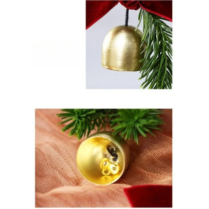 Christmas Bell Wreath Pendant – 11×20cm New Year Tree Hanging Decoration for Festive Atmosphere, Parties & Holiday Home Decor