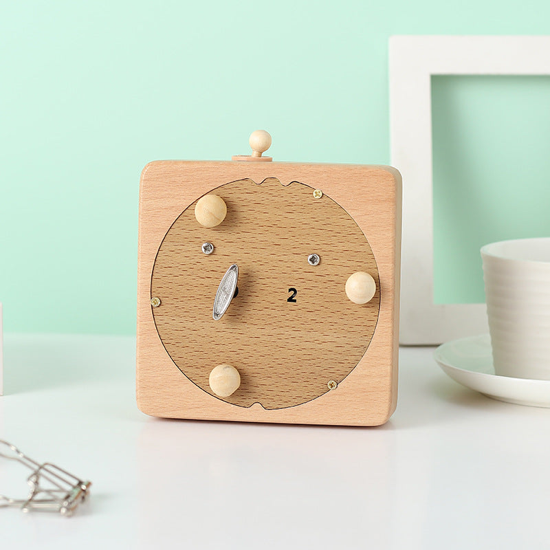 Ferris Wheel Wooden Music Box – Mini Beech Wood Handcrafted Musical Gift for Christmas, Birthdays, Valentine’s Day with Square Base Ornament Design