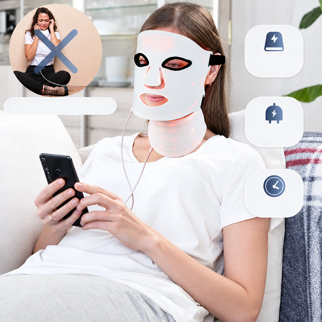 LED Color Light Beauty Device – At-Home Facial Skin-Care Tool with Multi-Color Light Modes for Relaxing, Convenient Beauty Routines