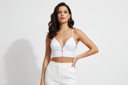 French Triangle Cup Seamless Bra – Beautiful Back Design with Thin Straps, Front Closure, and Smooth Everyday Comfort