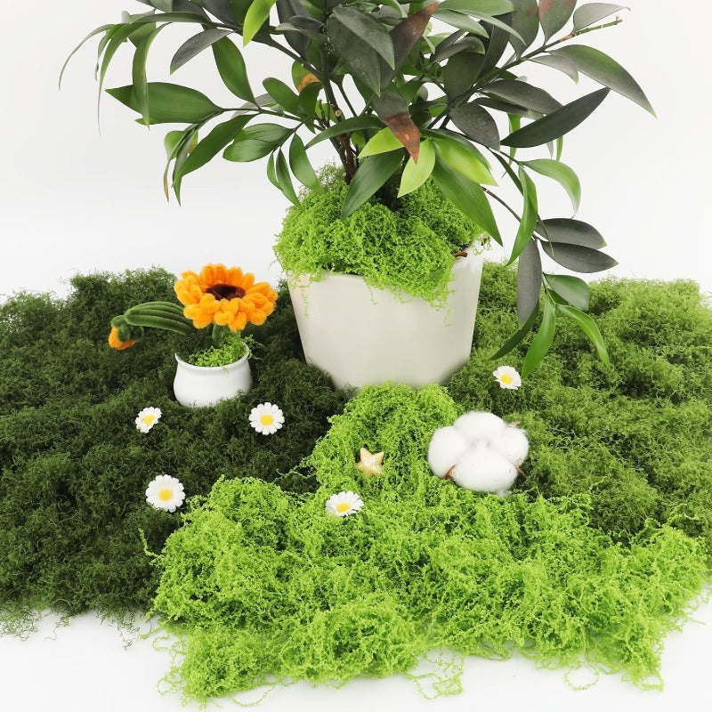Artificial Fresh Green Moss Mat – Realistic Polyester Lawn Decor for Parties, Events, Indoor Displays, Outdoor Styling and Creative Backdrops