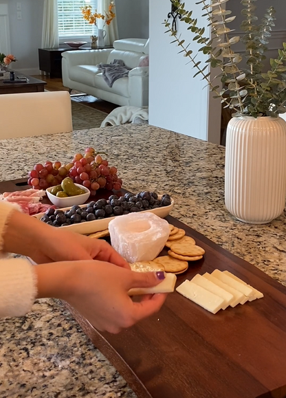 Extra-Long Wooden Serving Board – Durable Handled Charcuterie and Cutting Platter for Cheese, Appetizers, Parties, Entertaining and Stylish Kitchen Display