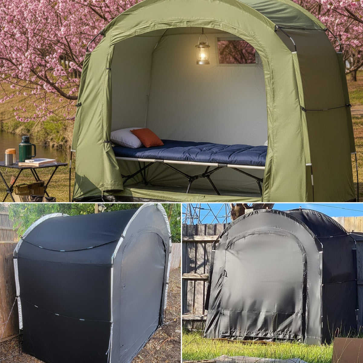Outdoor Bike Shelter Tent – Portable Waterproof Bicycle Canopy with Thick Oxford Cloth Protection for Cycling, Travel, Hiking and Camping