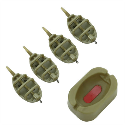 Inline Method Fishing Feeder Set – Flat Quick-Release Feeders with Mould for Precision Carp Fishing Performance