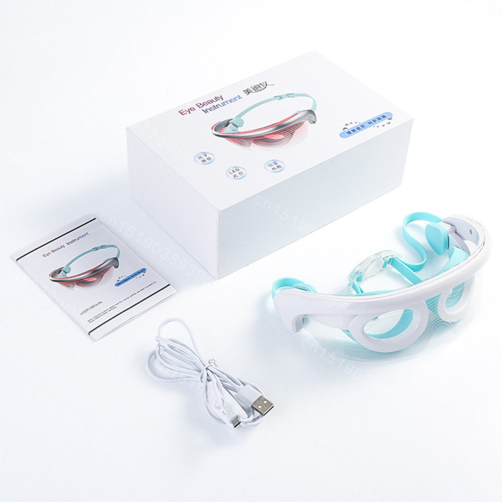 LED Photo Rejuvenation Eye & Face Mask Set – Multi-Functional Eye Wave Massager with Vibration Therapy for Skincare, Relaxation & Beauty Routines