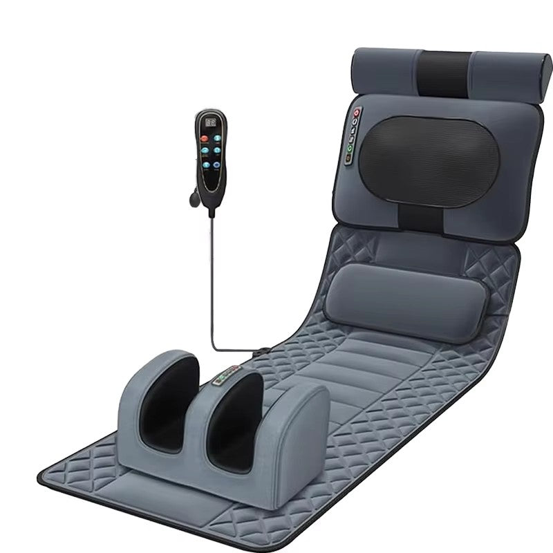 Foldable Electric Massage Mattress – Full-Body Heated Pad with Kneading and Vibration Functions for Relaxation, Comfort and Home Wellness