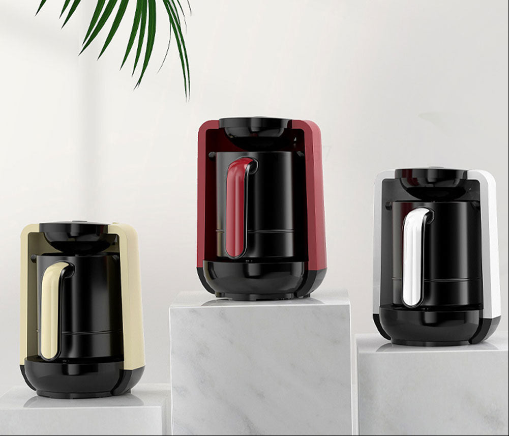 Automatic Turkish Coffee Maker – Electric Portable Mocha Coffee Machine and Hot Milk Pot for Rich Brews, Quick Heating and Home Use