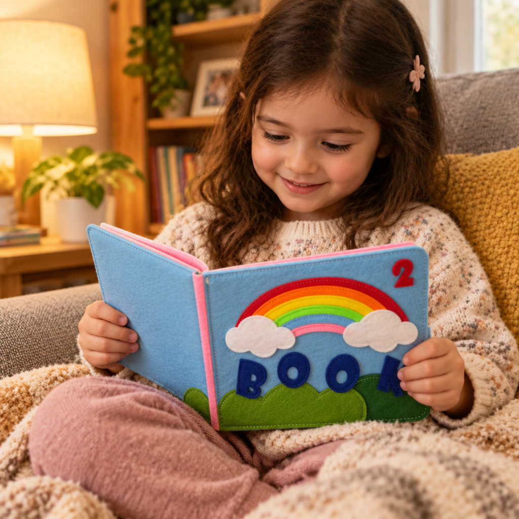 Felt Cloth Activity Book – 3D Soft Educational Baby Toy for Sensory Exploration, Early Learning, Quiet Play and Hands-On Development