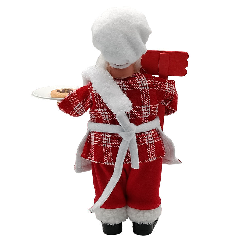 Standing Chef Santa Claus Figurine – 12-Inch Christmas Home Decoration, Festive Table Ornament & Holiday Party Display for Navidad 2025