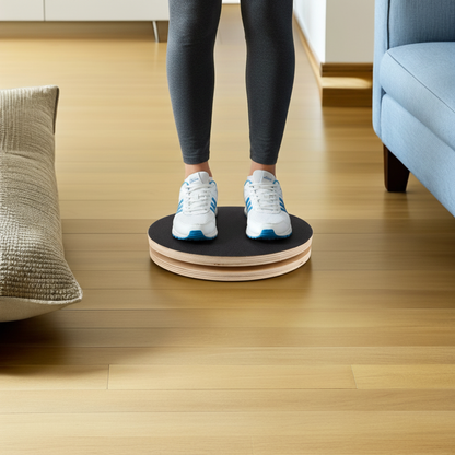 Wood Pilates Twist Board – Rotating Balance Disc for Core Training, Posture Correction, Yoga and Postpartum Recovery
