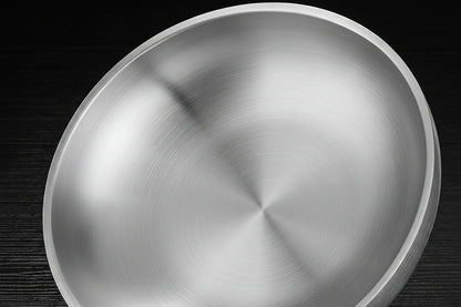 Stainless Steel Banquet Plate – Ultra-Thick Heat-Insulated, Fall-Resistant Dinner Dish with LFGB Certification for Kids, Families, Camping and Everyday Meals