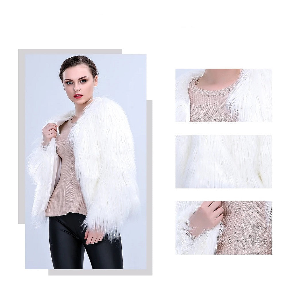 Women’s Faux Fur LED Cosplay Coat – Light-Up Multicolor Valentine Hoodie Vest, Warm Party Jacket for Festivals, Dance Events & Night Shows