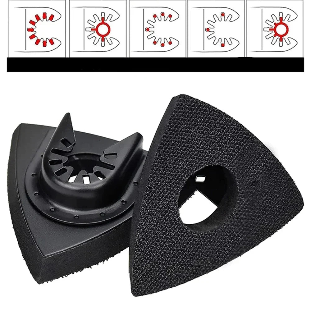 Oscillating Tool Sanding Pad Set-Quick Release Triangular Grinding Accessory for Precision Sanding and Surface Finishing