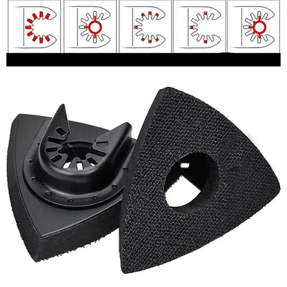 Oscillating Tool Sanding Pad Set-Quick Release Triangular Grinding Accessory for Precision Sanding and Surface Finishing
