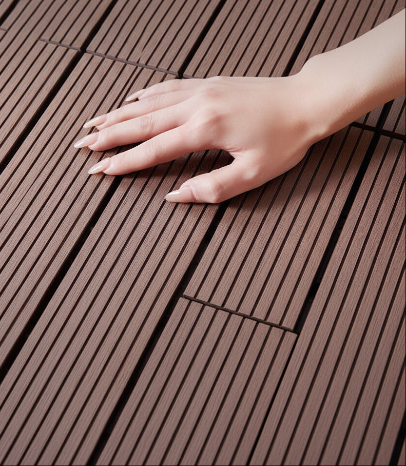 Raised Wood-Look Floor Mat – Moisture-Proof Anti-Fall Splicing Pad for Elderly and Pregnant Users with Safer Bathroom or Home Footing