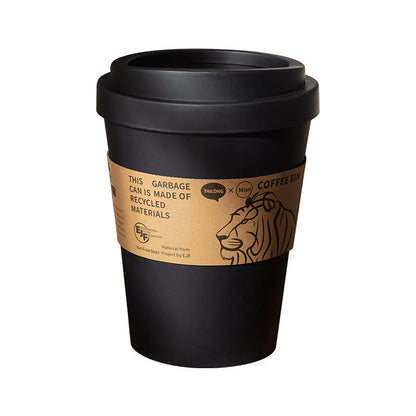 Coffee Cup Style Desktop Trash Can – Small Plastic Waste Bin with Lid for Home, Office and Bedroom Use