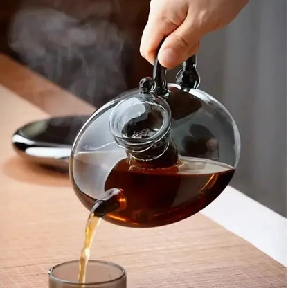 Luxury Glass Teapot Tea Set – High-Temperature Teapot with Electric Ceramic Stove for Scented and Flower Tea Brewing