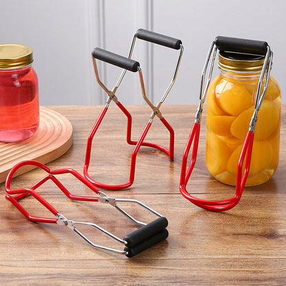 Stainless Steel Canning Jar Lifter – Grip Handle Tongs for Safely Handling Hot Mason Jars, Glass Containers and Home Preserving Projects