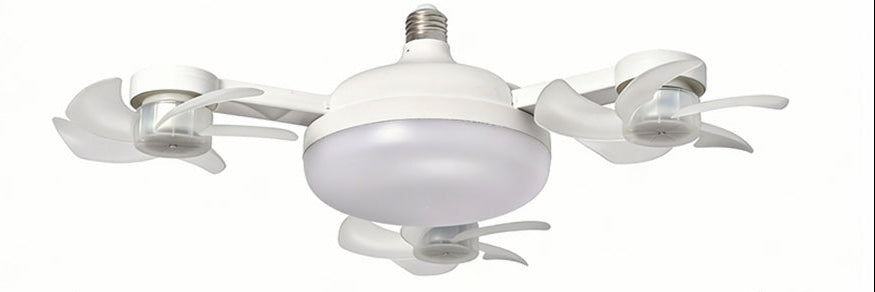 Drone-Style Ceiling Fan Light – 2-in-1 E27 LED Fan Lamp with Remote Control and Three Colors for Home, Dining and Restaurant Spaces