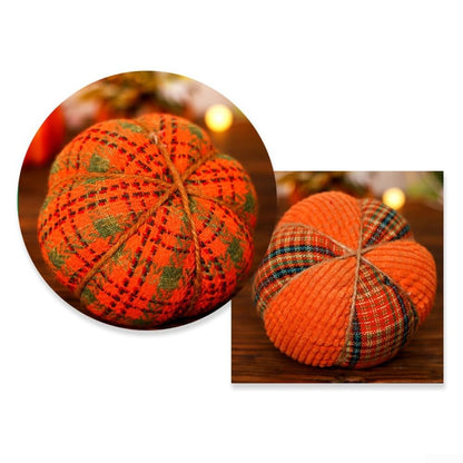 Mini Fabric Pumpkin Décor Set – Artificial Fall Pumpkins for Halloween Parties, Thanksgiving Tables, Autumn Centerpieces & Seasonal Home Decorations