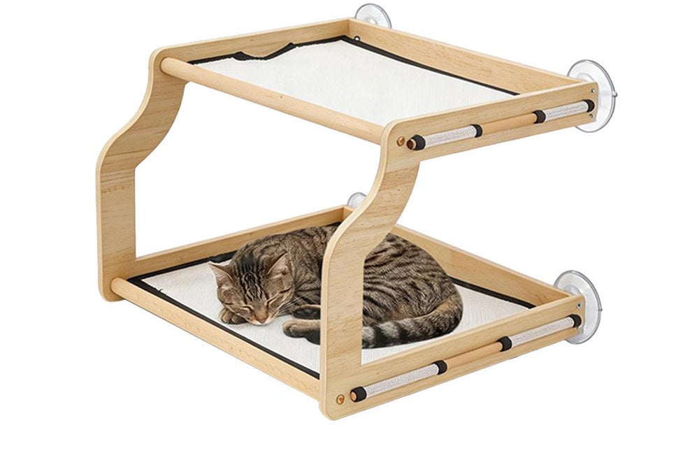 Heavy-Duty Cat Window Perch – Breathable Suction Cup Hammock Seat for Small, Medium and Large Cats to Lounge and Watch Outdoors