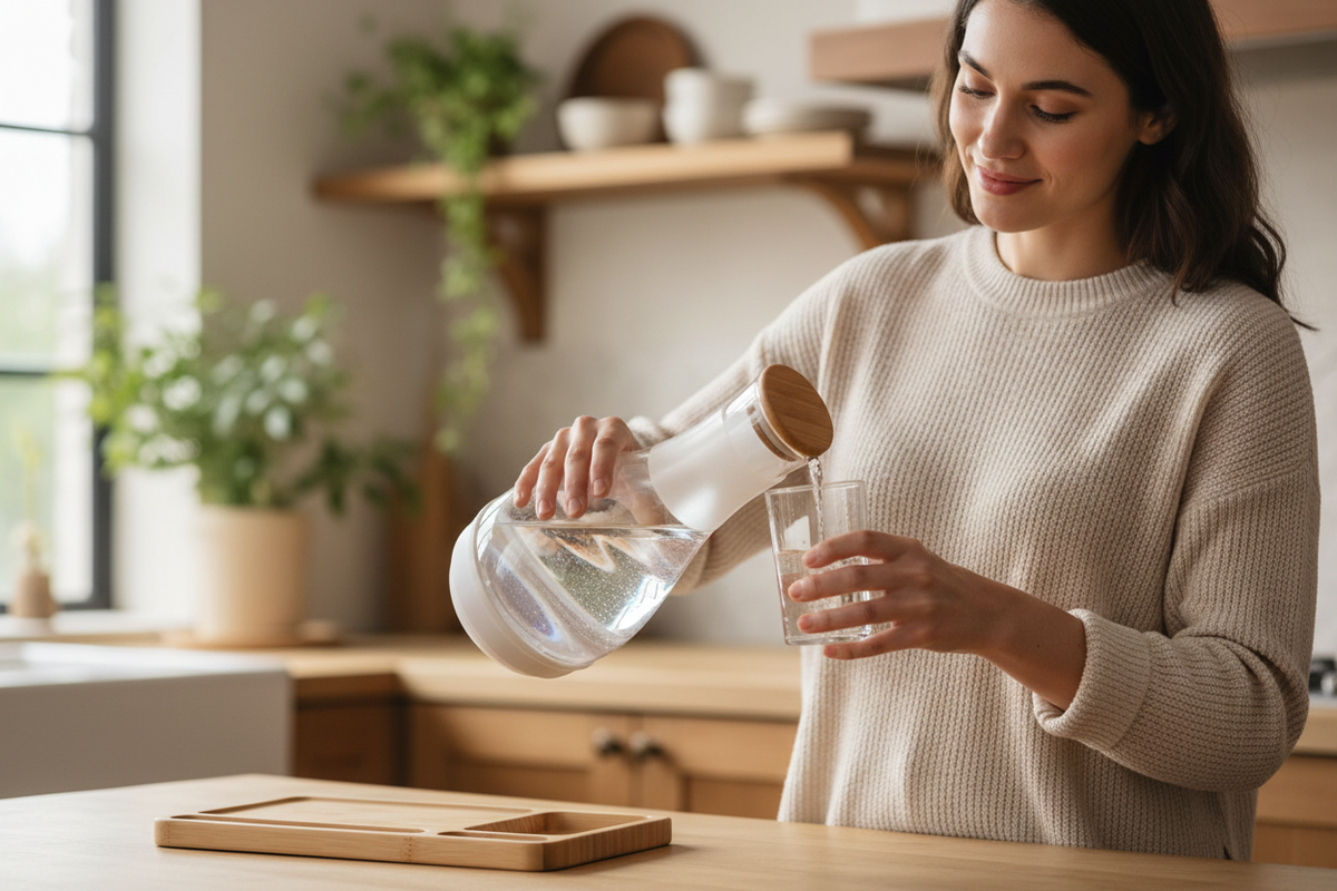 SPE PEM Hydrogen Water Generator – High-Concentration Glass Carafe Ionizer Pitcher for Fresh Hydrogen-Rich Drinking Water and Everyday Home Hydration