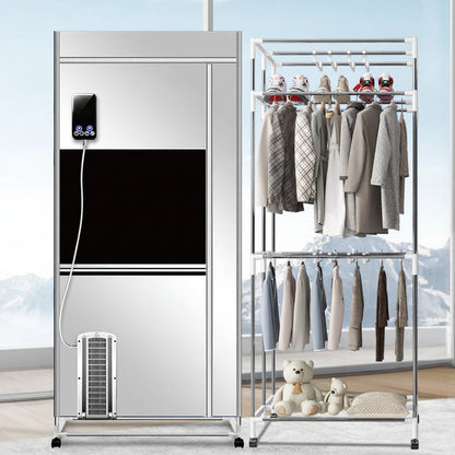 Portable Electric Clothes Dryer – 1600W Heated Garment Drying Machine with Timer for Travel, Apartments and Rainy Day Laundry