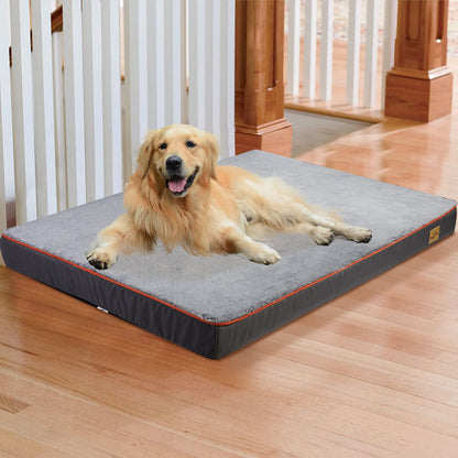 Orthopedic Memory Foam Dog Bed – Washable Large Pet Mattress with Non Slip Base for Joint Support