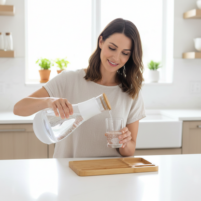 SPE PEM Hydrogen Water Generator – High-Concentration Glass Carafe Ionizer Pitcher for Fresh Hydrogen-Rich Drinking Water and Everyday Home Hydration