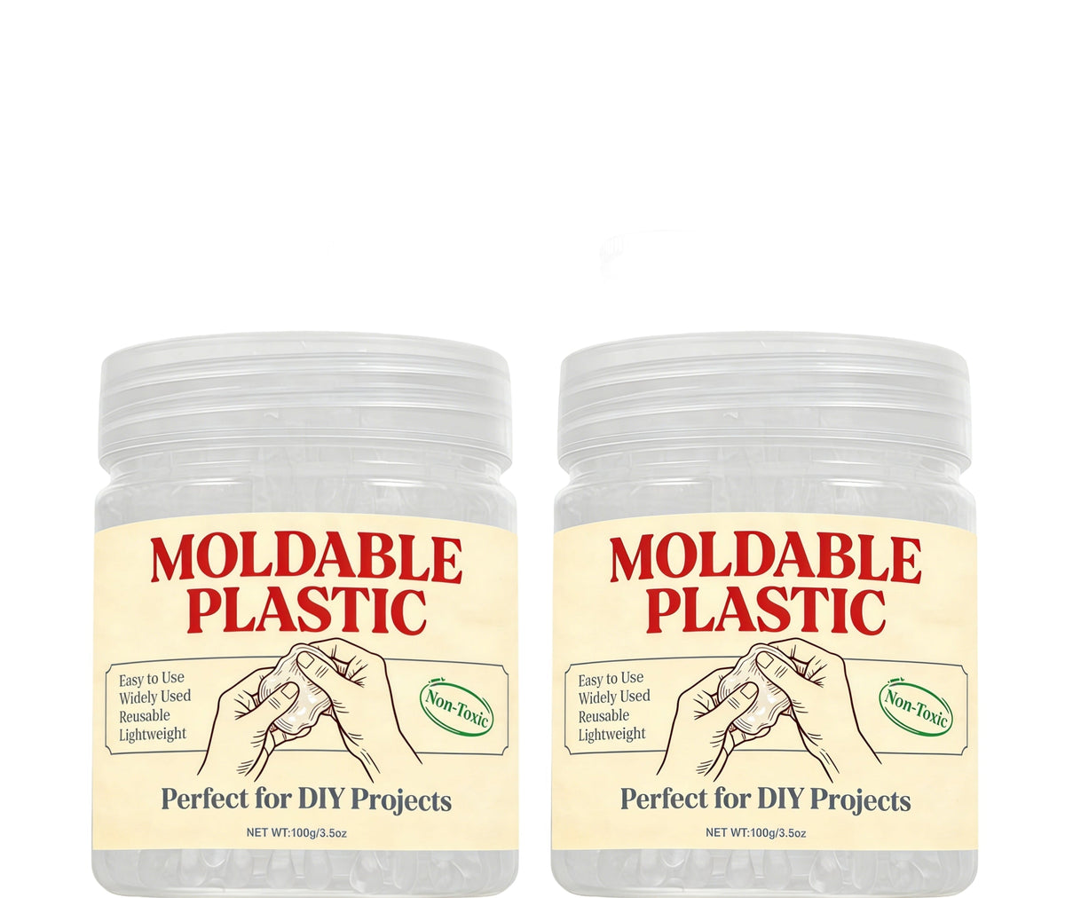 Reusable Thermoplastic Pellets – Transparent Moldable Craft Granules for DIY Projects, Temporary Repairs, Custom Shapes and Creative Handcraft Applications