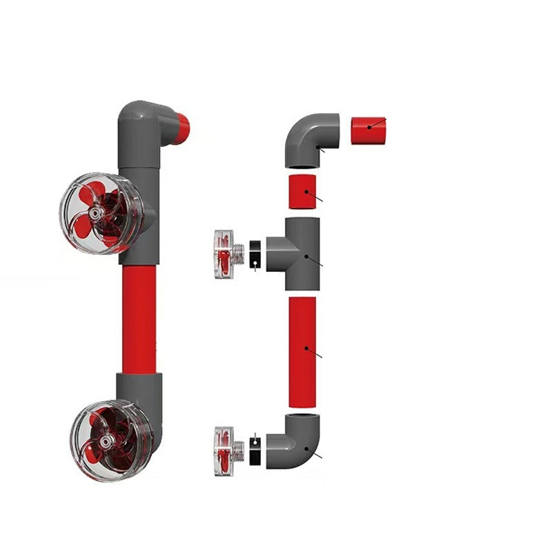 Auto-Rotating 4-Blade Aquarium Fan Kit – Clover-Style Fish Tank Outlet Accessory for Enhanced Water Flow and Filtration Performance