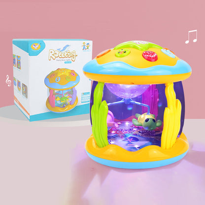 Tummy Time Toy - 4-in-1 Musical Sea Animal Projector for Crawling Practice, Sensory Development and Infant Learning
