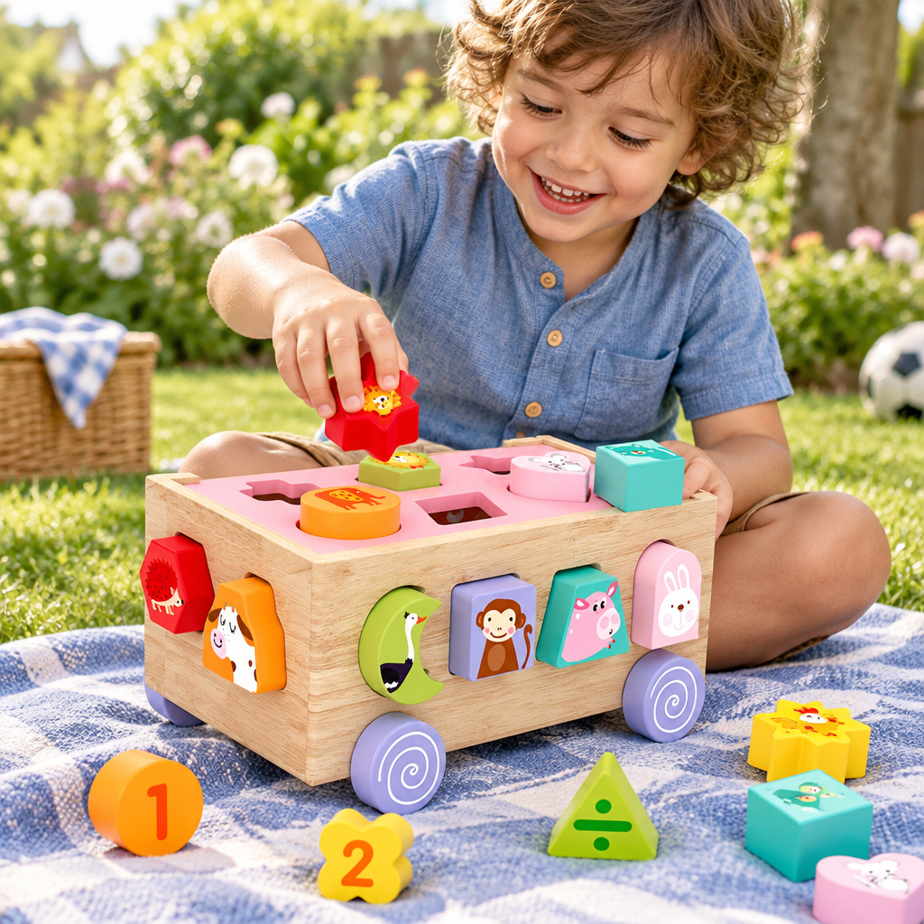 Wooden Carrot Harvest Game – Developmental Montessori-Style Toy for Toddlers with Sorting, Fine Motor Practice and Fun Pretend Gardening Play