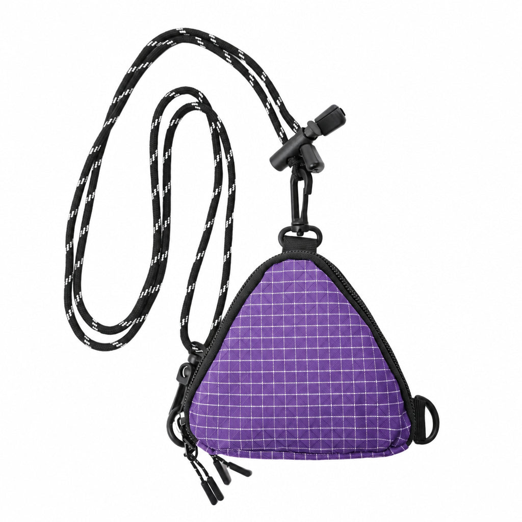 Japanese-Style Men’s Shoulder Bag – Compact Contrast Triangle Crossbody Pouch for Headphones, Keys, Workwear Outfits and Casual Everyday Carry