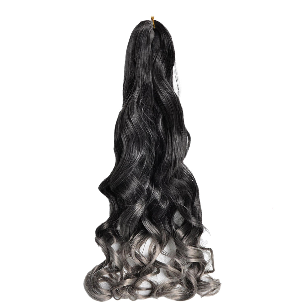 French Curls Braiding Hair Extensions – Synthetic Loose Wave Spiral Curl Hair with Ombre Color, High-Temperature Fiber and Pre-Stretched Braids