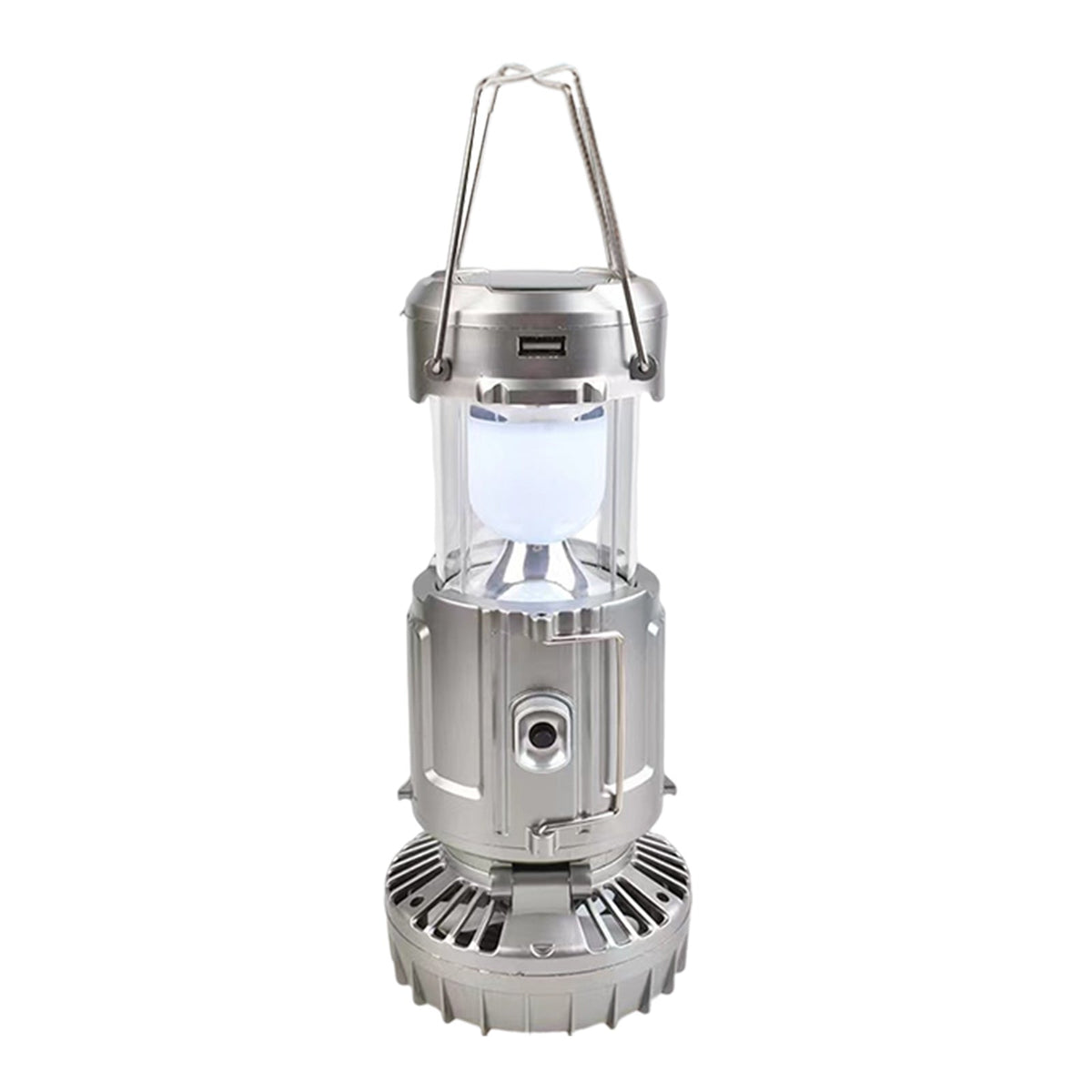 Rechargeable Camping Lantern & Fan – Multifunctional LED Light with Solar Charging, Emergency Power, & Outdoor Portability