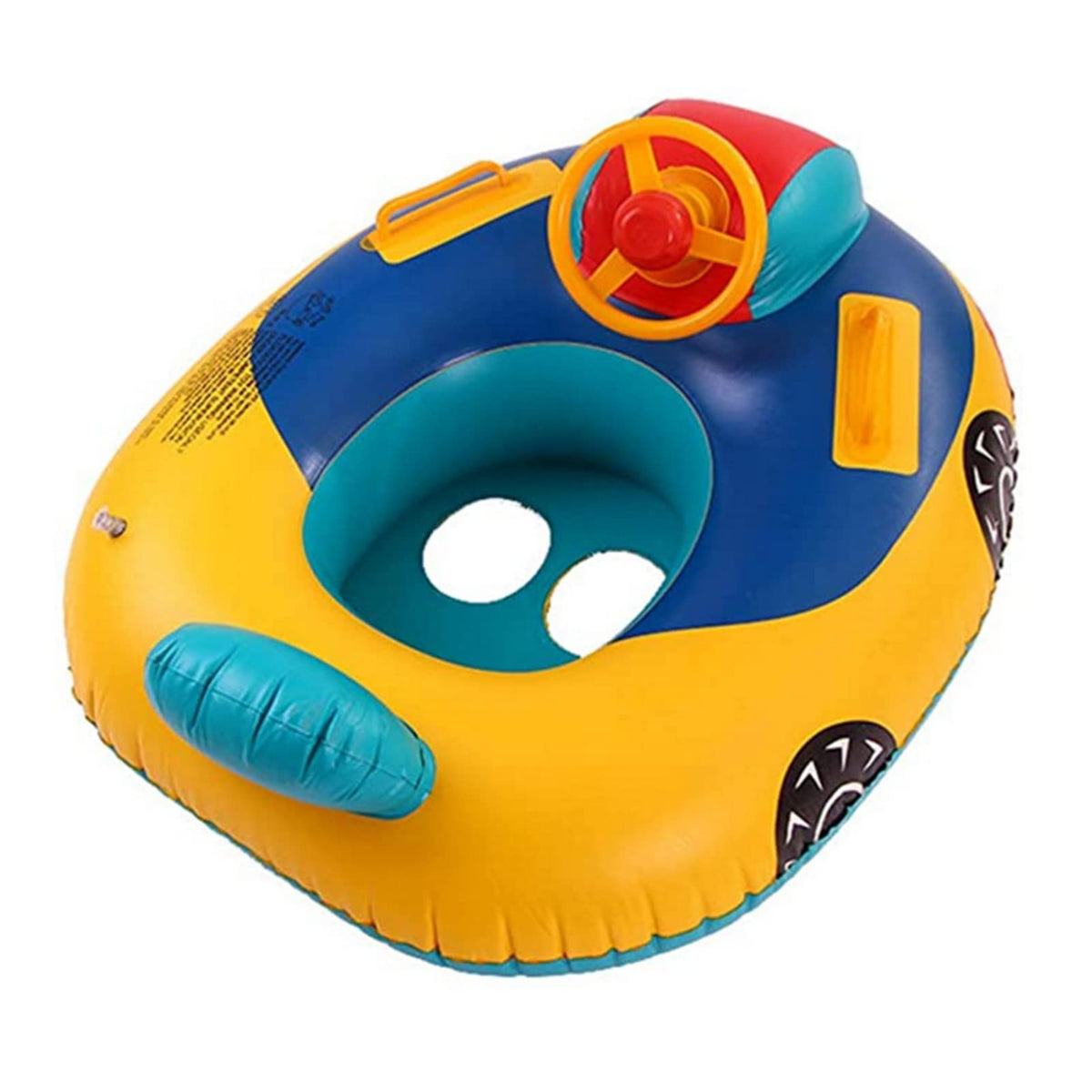 Inflatable Baby Swimming Float with Handles – Car-Shaped Pool Seat Ring for Toddlers 1–5 Years, Safe Summer Water Fun
