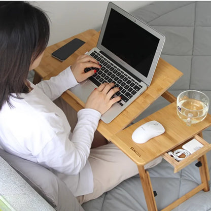 Folding Laptop Desk for Bed or Sofa – Portable Study and Reading Table Tray for Home and Travel Convenience