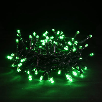 Green LED String Lights – 100 Mini Bulbs on 21.6FT Wire for Home, Wedding, Holiday, Party & Independence Day Decoration