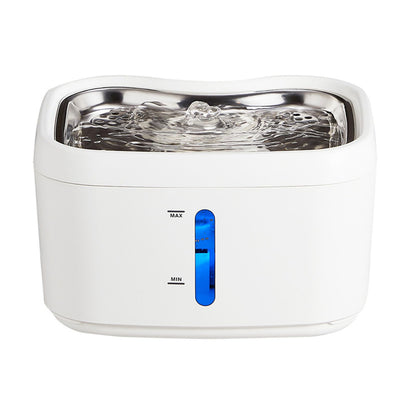 Wireless Cat Water Fountain with App – 3000mAh Battery, Motion Sensor & Stainless Steel Tray for Multi-Pet Homes