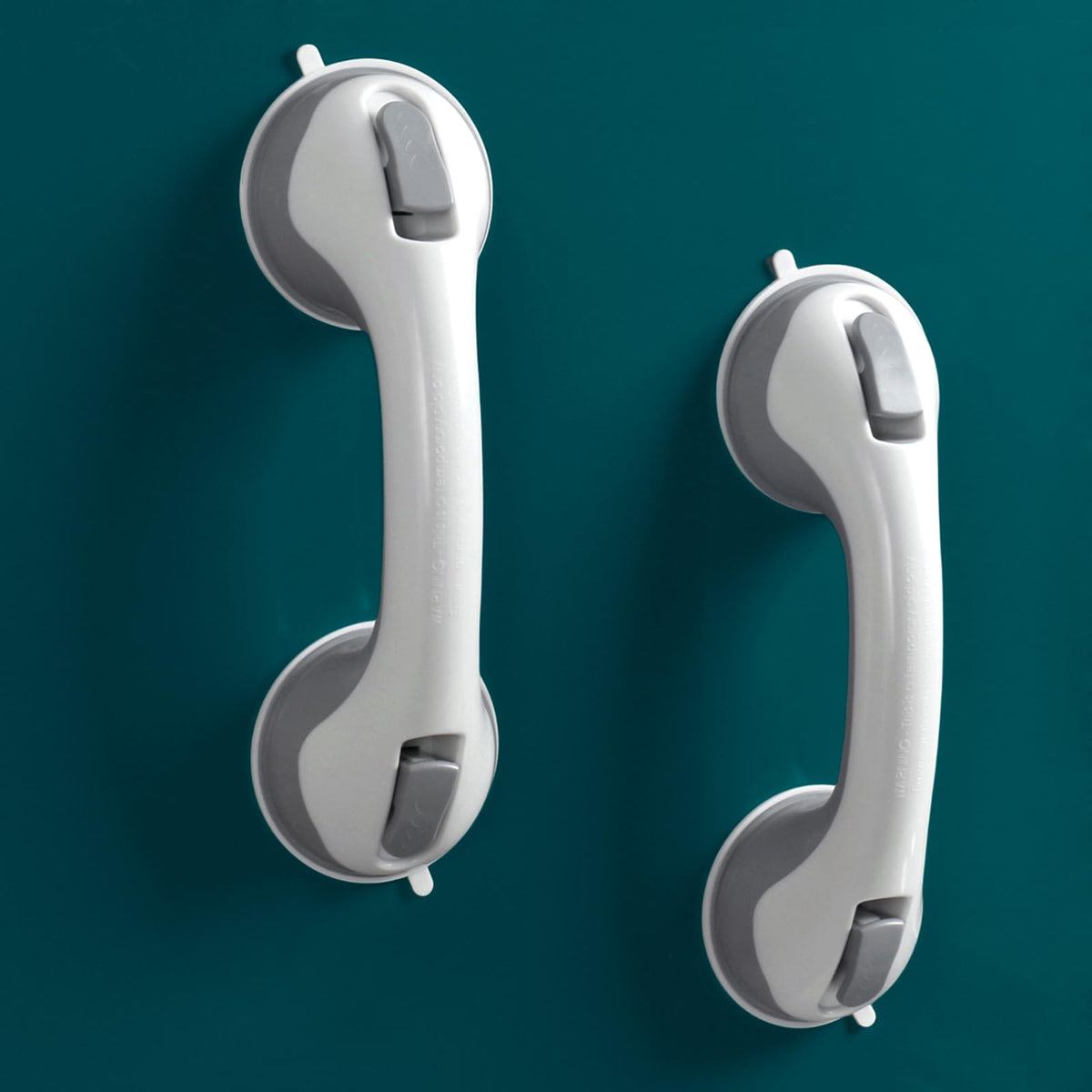 Heavy Duty Suction Shower Grab Bars – 2pcs No-Drill Waterproof Handles for Bathtubs & Showers, Safe Support for Seniors and the Elderly