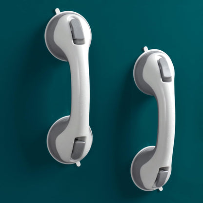 Heavy Duty Suction Shower Grab Bars – 2pcs No-Drill Waterproof Handles for Bathtubs & Showers, Safe Support for Seniors and the Elderly