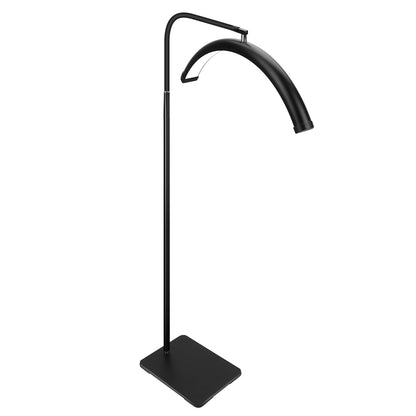 LED Half Moon Floor Lamp – Professional Beauty Light for Eyelash Extensions, Makeup, and Salon Use with Adjustable Brightness