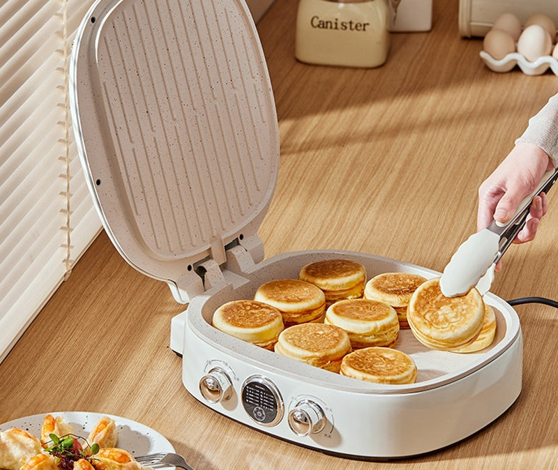 Electric Baking Pan – 33cm Double-Sided Non-Stick Crepe Maker & Pancake Machine with Enlarged Heating Tray