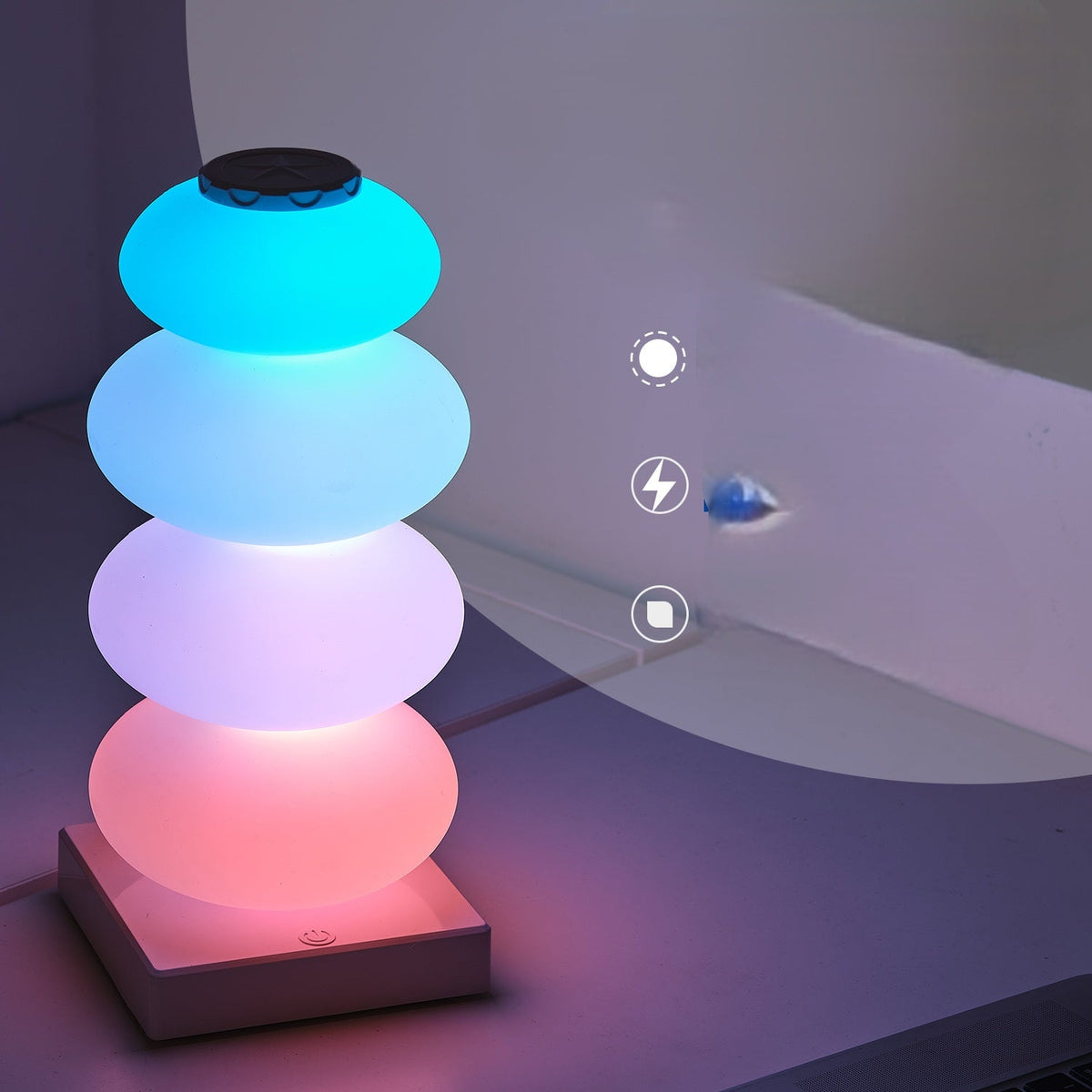 Adjustable RGB LED Table Lamp – 16-Color DIY Atmosphere Light for Bedroom, Bars, and Romantic Dining