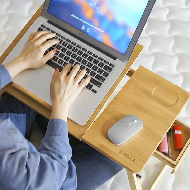 Folding Laptop Desk for Bed or Sofa – Portable Study and Reading Table Tray for Home and Travel Convenience